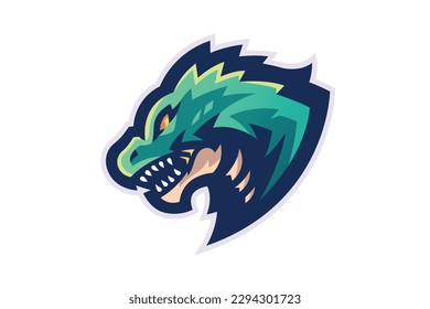 Dinosaur mascot logo illustration vector
