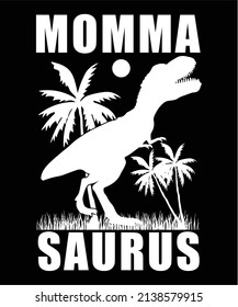 Dinosauriermama Vector T-Shirt Design