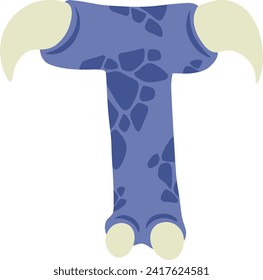 Dinosaur Monster Letter Alphabet Vector Element