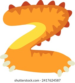 Dinosaur Monster Letter Alphabet Vector Element