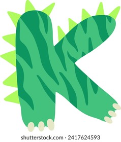 Dinosaur Monster Letter Alphabet Vector Element