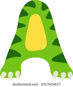 Dinosaur Monster Letter Alphabet Vector Element