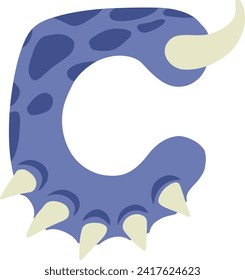 Dinosaur Monster Letter Alphabet Vector Element