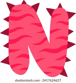 Dinosaur Monster Letter Alphabet Vector Element