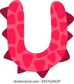 Dinosaur Monster Letter Alphabet Vector Element