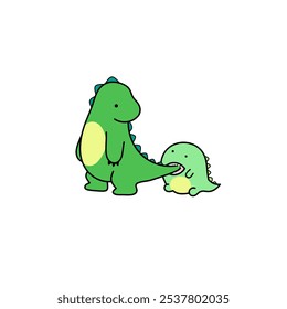 Dinosaur mother whose tail was bitten by her child