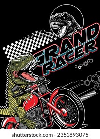 dinosaur moto racer raptor biker 