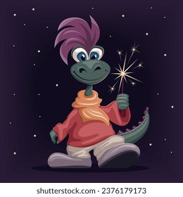 Dinosaurio para el nuevo año