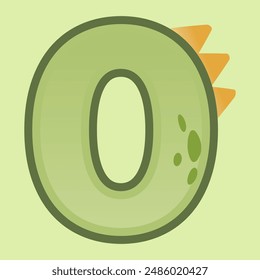 Dinosaur Number Sign Birthday Green