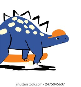 dinosaur on a skateboard. T-shirt graphics for kids vector illustration. Cool dino.