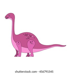 Dinosaur on a white background. Vector illustration.