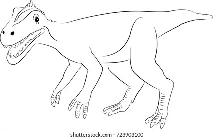 dinosaur on white background ,Vector image.