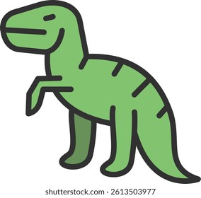Dinosaur Outline Filled Style Icon