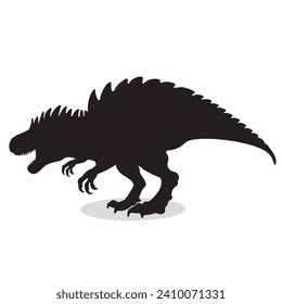 Dinosaur outline and symbols. Dark level variety basic exquisite white foundation Dinosaur animal vector and silhouette icon.