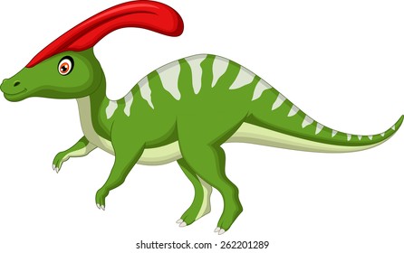 Dinosaur Parasaurolophus cartoon