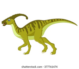 Dinosaur Parasaurolophus cartoon
