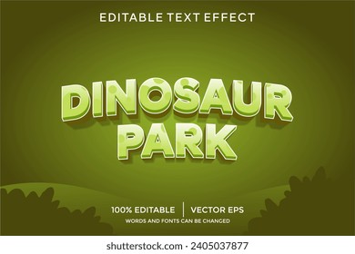 dinosaur park 3D text effect template