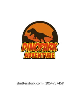 Dinosaur park illustration. Fun park illustration