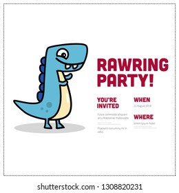 Dinosaur Party Invitation Design