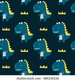 dinosaur pattern illustration vector.