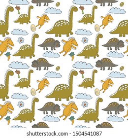 Dinosaur pattern for textile, decoration