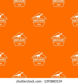 Dinosaur pattern vector orange for any web design best