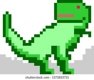 dinosaur pixels art, Vector image