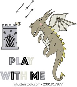  Dinosaur poster. Can be used for poster, card, banner, flyer. Hand drawn vector