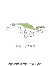 Dinosaur posters. Tyrannosaurus. T-Rex. Vector illustration. Abstract illustration on a white background.