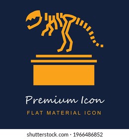 Dinosaur premium material ui ux isolated vector icon in navy blue and orange colors