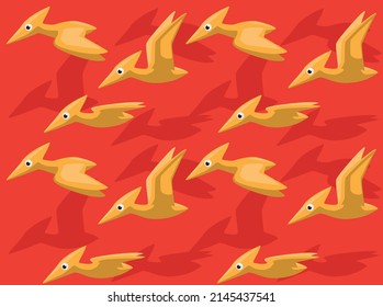 Dinosaur Pteranodon Animation Seamless Wallpaper Background