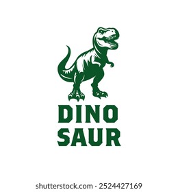 Dinosaurier Raptor Antike Tiere Logo Design.Tyrannosaurus T Rex Emblem

