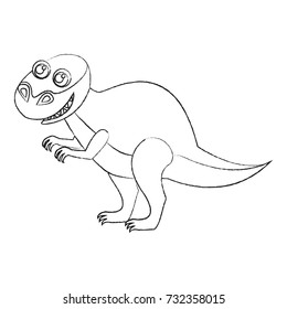 dinosaur raptor contour