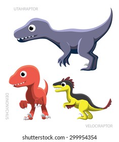 Dinosaur Cartoon Cute Raptor