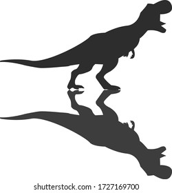 Dinosaur reptile vector image black and white