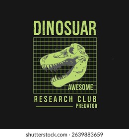 Dinosaur Research Club Predator vector graphic tee design