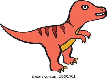 Dinosaur rex, illustration, vector on white background.