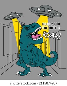 DINOSAUR REX READY FOR BATTLE