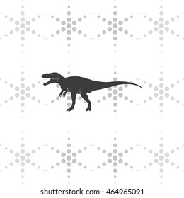 Dinosaur Rex silhouette. Flat icon.