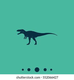 Dinosaur Rex silhouette. Flat icon.