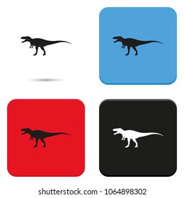 Dinosaur Rex silhouette flat vector icon.