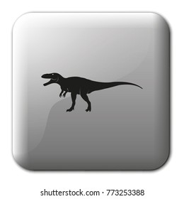 Dinosaur Rex silhouette flat vector icon.