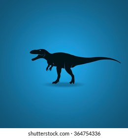 Dinosaur Rex silhouette. Dinosaur Icon Vector.