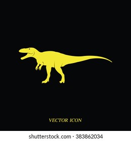 Dinosaur Rex silhouette. Dinosaur Icon Vector. 