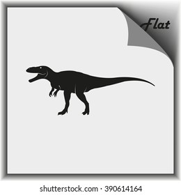 Dinosaur Rex silhouette. Dinosaur Icon Vector. 