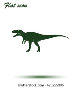 Dinosaur Rex silhouette. Dinosaur Icon Vector. 