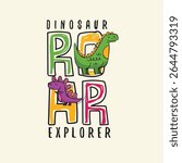 Dinosaur Roar Explorer kids vector graphic design