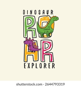 Dinosaur Roar Explorer crianças vetor design gráfico