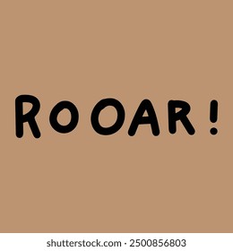 Dinosaur roaring speech bubble doodle illustration