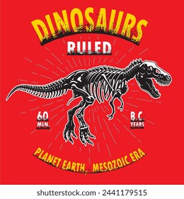 estampado de camiseta de dinosaurio